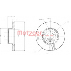 6110597 METZGER Тормозной диск