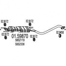 01.59870 MTS Средний глушитель выхлопных газов