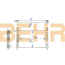 2109145 BEHR Radiator