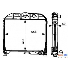 8MK 376 709-041 HELLA Радиатор, охлаждение двигателя