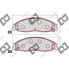 BP2069 DJ PARTS Комплект тормозных колодок, дисковый тормоз