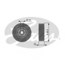 T36045 GATES Паразитный / ведущий ролик, поликлиновой ремень