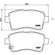 P 79 021 BREMBO Комплект тормозных колодок, дисковый тормоз