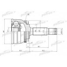 PCV1607 PATRON Шарнирный комплект, приводной вал