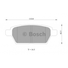 0 986 AB2 274 BOSCH Комплект тормозных колодок, дисковый тормоз