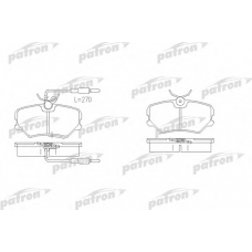 PBP540 PATRON Комплект тормозных колодок, дисковый тормоз