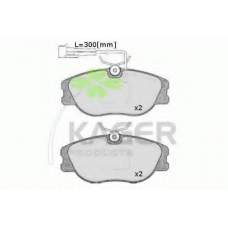 35-0238 KAGER Комплект тормозных колодок, дисковый тормоз