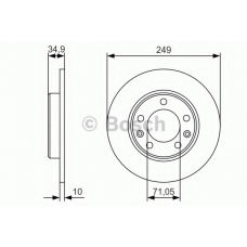 0 986 479 C23 BOSCH Тормозной диск