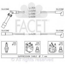 4.9528 FACET Комплект проводов зажигания