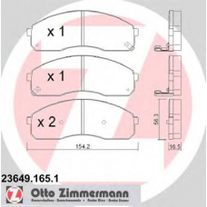 23649.165.1 ZIMMERMANN Комплект тормозных колодок, дисковый тормоз