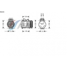 MSK054 AVA Компрессор, кондиционер