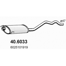 40.6033 ASSO Средний глушитель выхлопных газов