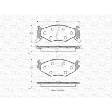 363702160592 MAGNETI MARELLI Комплект тормозных колодок, дисковый тормоз