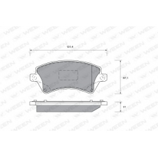 151-2259 WEEN Комплект тормозных колодок, дисковый тормоз