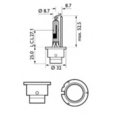 85126XVC1 PHILIPS Лампа накаливания, фара дальнего света; Лампа нака