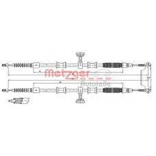 12.0710 METZGER Трос, стояночная тормозная система