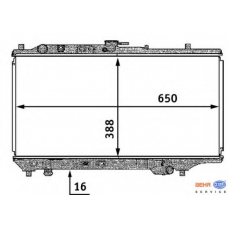 8MK 376 707-411 HELLA Радиатор, охлаждение двигателя