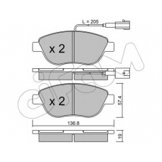 822-322-3 CIFAM Комплект тормозных колодок, дисковый тормоз