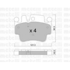 22-0657-0 METELLI Комплект тормозных колодок, дисковый тормоз