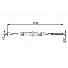 1 987 477 067 BOSCH Трос, стояночная тормозная система