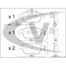 V10-8301 VEMO/VAICO Комплект тормозных колодок, дисковый тормоз