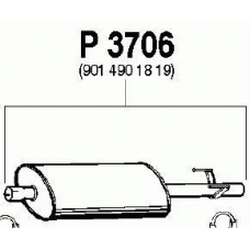 P3706 FENNO Средний глушитель выхлопных газов