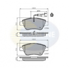 CBP11702 COMLINE Комплект тормозных колодок, дисковый тормоз