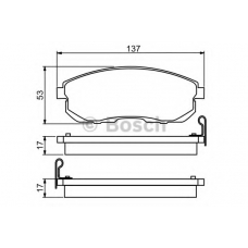 0 986 494 277 BOSCH Комплект тормозных колодок, дисковый тормоз