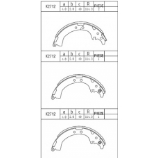 K2712 ASIMCO Комплект тормозных колодок
