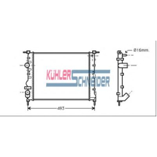 0918101 KUHLER SCHNEIDER Радиатор, охлаждение двигател