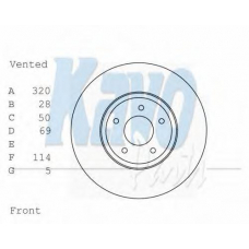 BR-3239 KAVO PARTS Тормозной диск