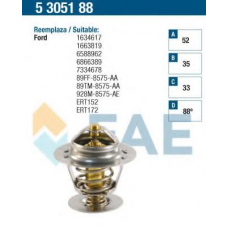 5305188 FAE Термостат, охлаждающая жидкость
