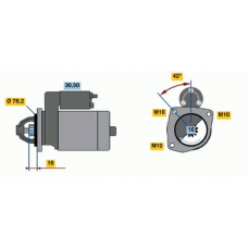 0 986 016 350 BOSCH Стартер