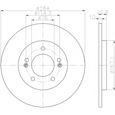 MDC2484 MINTEX Тормозной диск