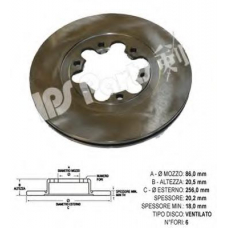 IBT-1326 IPS Parts Тормозной диск