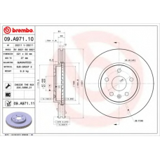 09.A971.11 BREMBO Тормозной диск