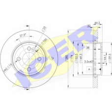 78BD2893-2 ICER Тормозной диск