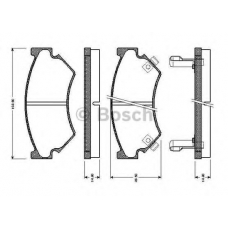 0 986 TB2 644 BOSCH Комплект тормозных колодок, дисковый тормоз