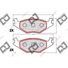 BP2102 DJ PARTS Комплект тормозных колодок, дисковый тормоз