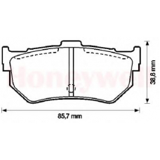 572133B BENDIX Комплект тормозных колодок, дисковый тормоз