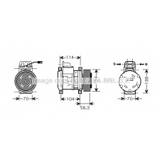 MEK227 Prasco Компрессор, кондиционер