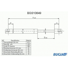 BGS10649 BUGIAD Газовая пружина, крышка багажник