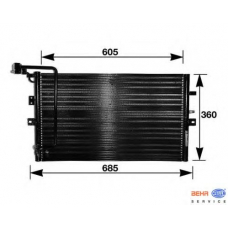 8FC 351 036-571 HELLA Конденсатор, кондиционер