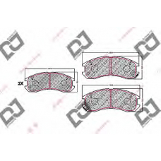 BP1666 DJ PARTS Комплект тормозных колодок, дисковый тормоз