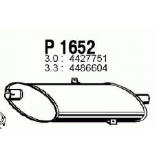 P1652 FENNO Средний глушитель выхлопных газов