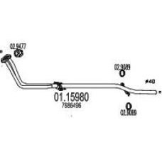 01.15980 MTS Труба выхлопного газа
