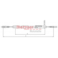 10.9452 METZGER Трос, стояночная тормозная система