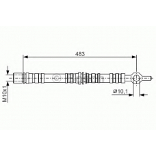 1 987 476 002 BOSCH Тормозной шланг