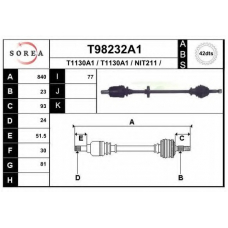 T98232A1 EAI Приводной вал