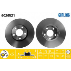 6026521 GIRLING Тормозной диск